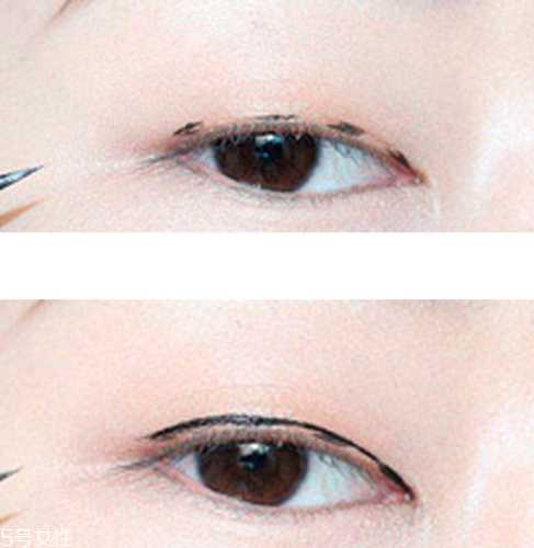 单眼皮怎么画眼线