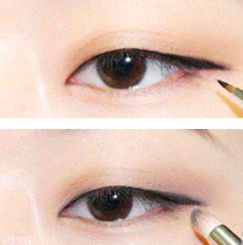 单眼皮怎么画眼线