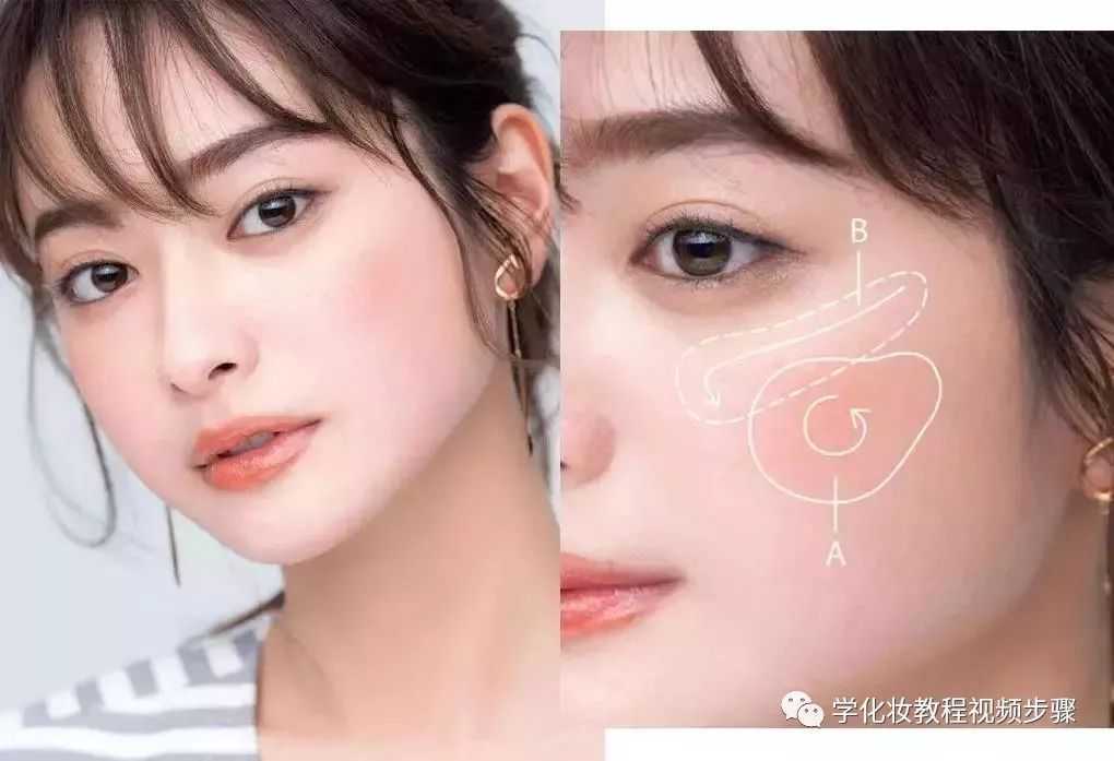 各种脸型腮红的画法图解