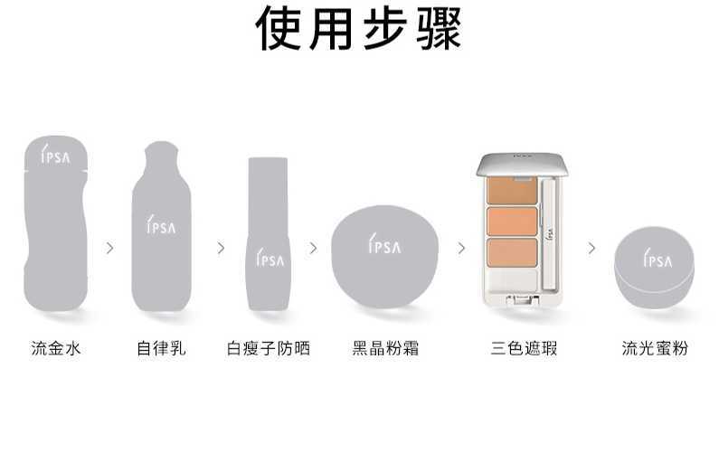 ipsa三色遮瑕使用方法