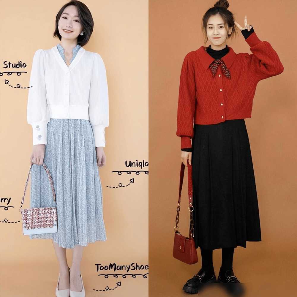 这才是最适合中年女人的打扮：短上衣+膝下裙，年轻好几岁 