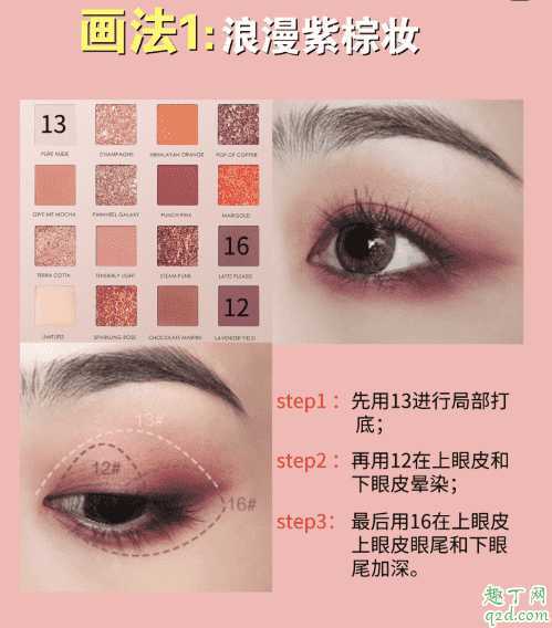 菲鹿儿16色眼影盘怎么搭配？菲鹿儿16色眼影盘教程