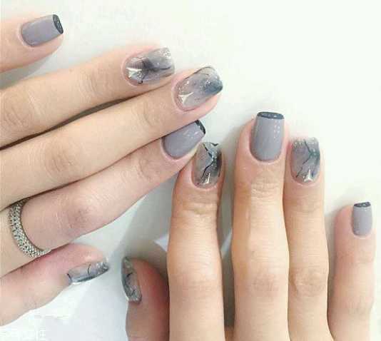 灰色系美甲有哪些 灰色系美甲图片大全