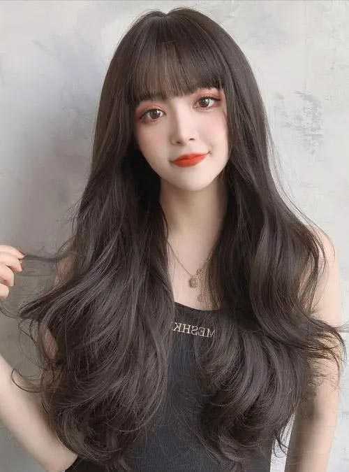 中长发齐大波浪发型图片 中长发齐大波浪发型图片