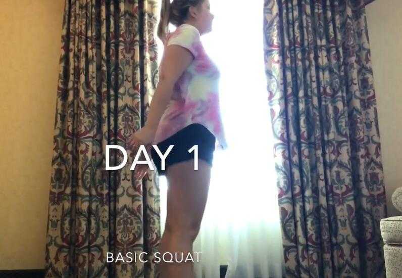 女生深蹲一个月效果图对比