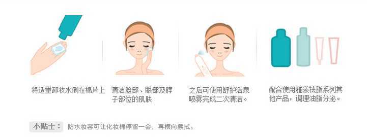 /卸妆水使用手法