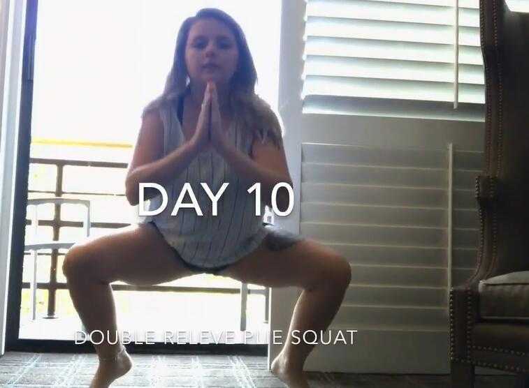 女生深蹲一个月效果图对比