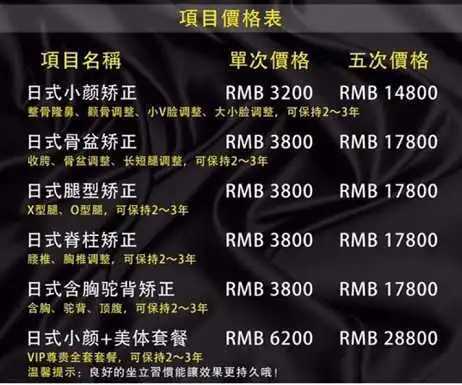 日式整骨项目价格为什么那么贵