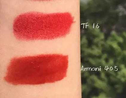 阿玛尼红管405和tf16哪个更好看？哪个更适合素颜