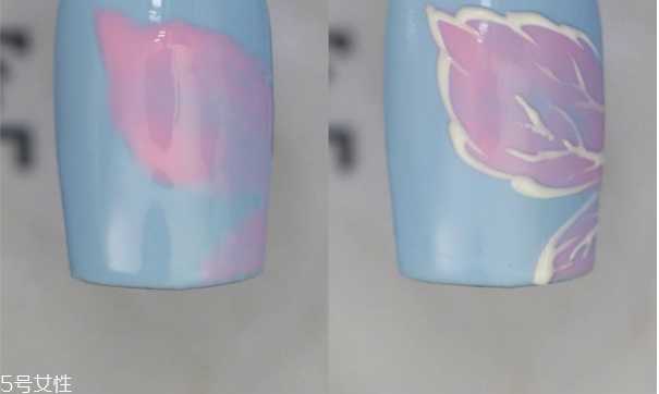 蓝色美甲怎么做？精致美甲做法教程