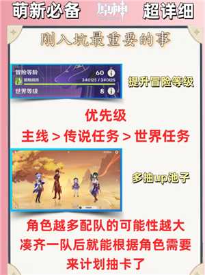 原神新手入门攻略 原神新手角色培养