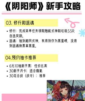 阴阳师新手攻略 阴阳师新手养什么式神