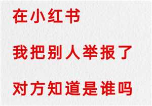 小红书举报别人看得见你举报吗 小红书举报进度在哪看 小红书举报别人看得见你举报吗 小红书举报进度在哪看