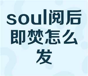soul阅后即焚图片怎么发 soul阅后即焚开启方法怎么没找到 soul阅后即焚图片怎么发 soul阅后即焚开启方法怎么没找到