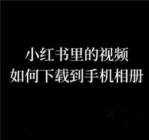 小红书app视频怎么下载 小红书app视频下载方法