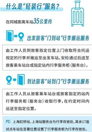 12306轻装行同城行李搬运服务是什么怎么收费 12306轻装行同城行李搬运服务怎么预约办理