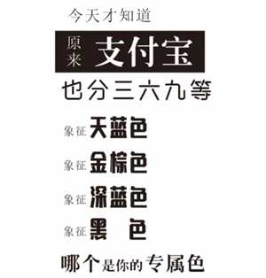 支付宝等级颜色有什么区别 支付宝颜色等级对照表怎么看 支付宝等级颜色有什么区别 支付宝颜色等级对照表怎么看