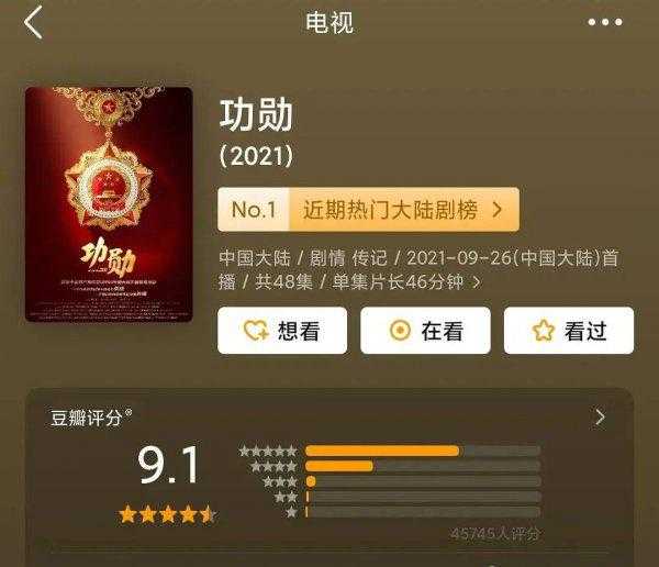 电视剧排行榜豆瓣评分